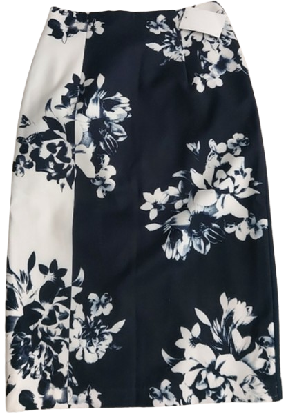 ELLEN TRACY High Waisted Floral Pencil Skirt