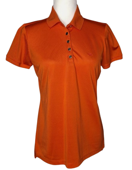 Ralph Lauren Orange Polo Shirt 1/4 button front women's