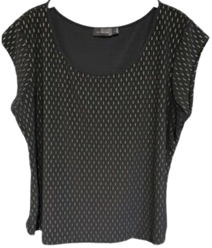 The Limited black sleeveless top with gold dotted pattern
