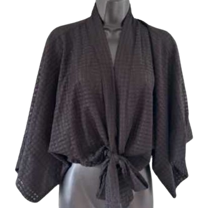 Ember blouse, tie front Black Blouse