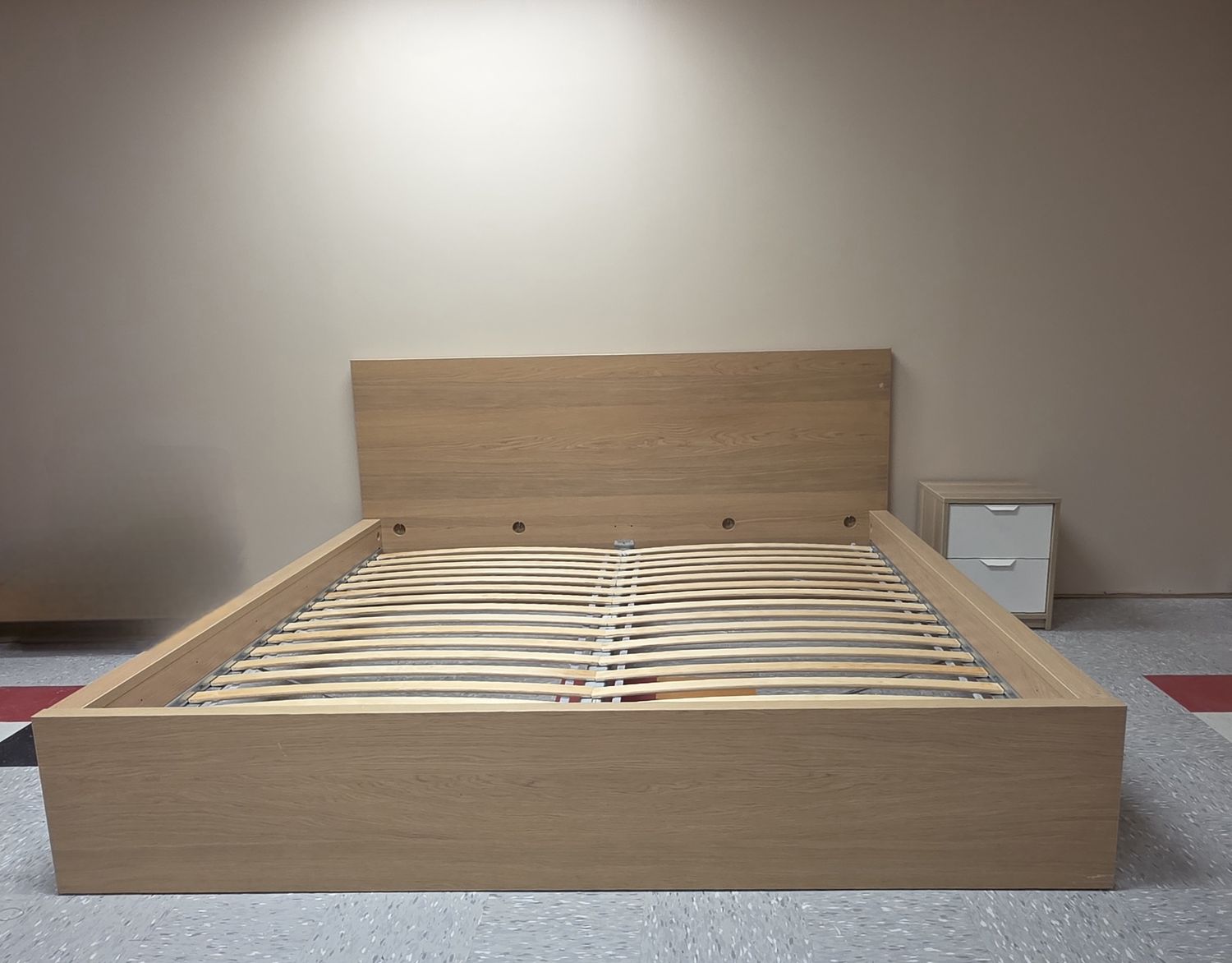 King Size Platform Bed with matching nightstand