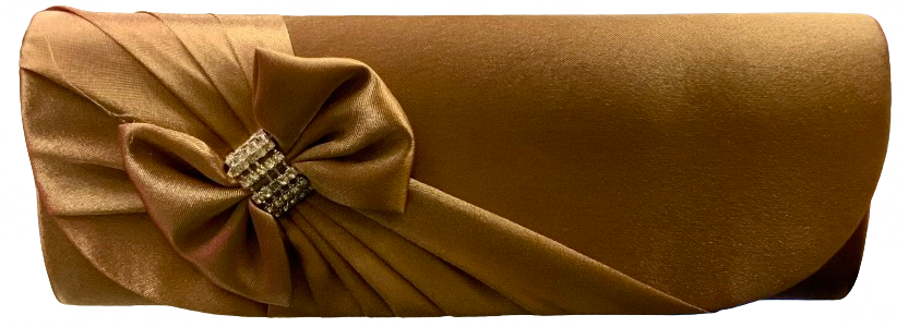 Gold  Clutch with Rhinestones