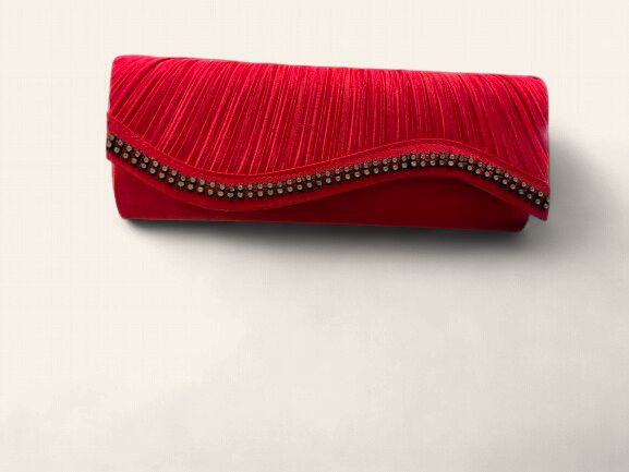 Red Clutch with Rhinestone