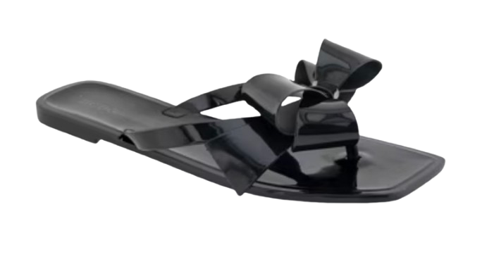 Jeffrey Campbell Sugary Sandals / glossy black jelly finish