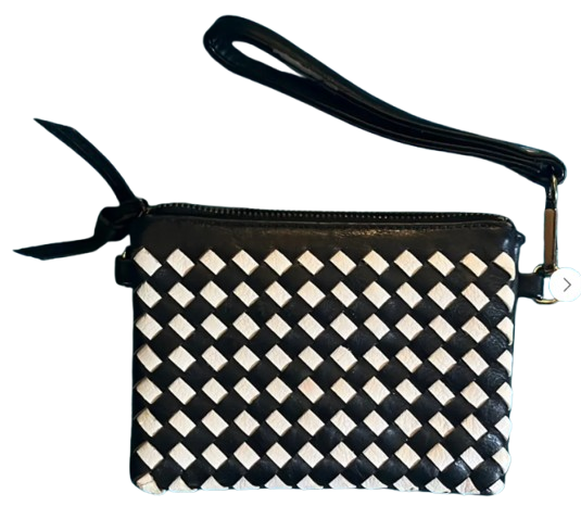 Charming Charlie Black/White wristlet NWOT card holder