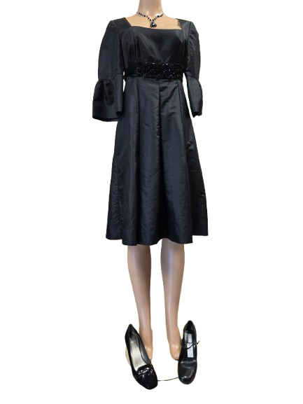 Classic Black Midi Dress
