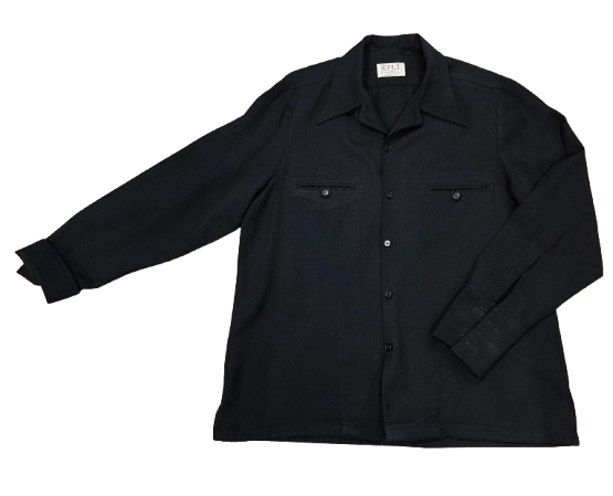 Vintage black long sleeve button up over shirt