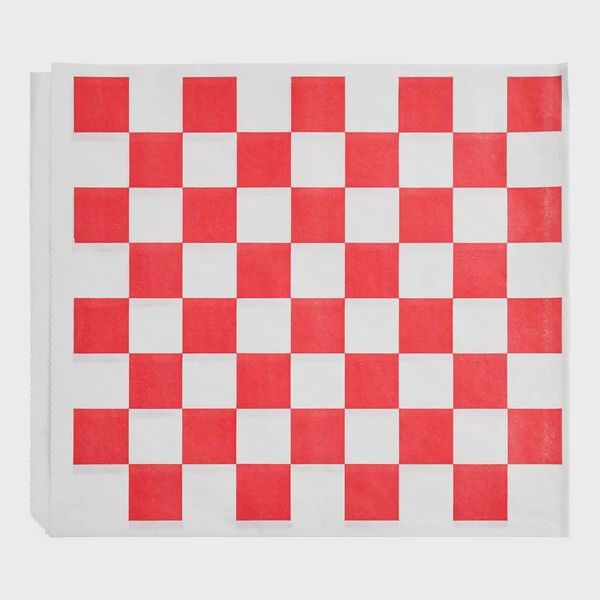12*12 Red Checkered Basket Liner 1000 Ct