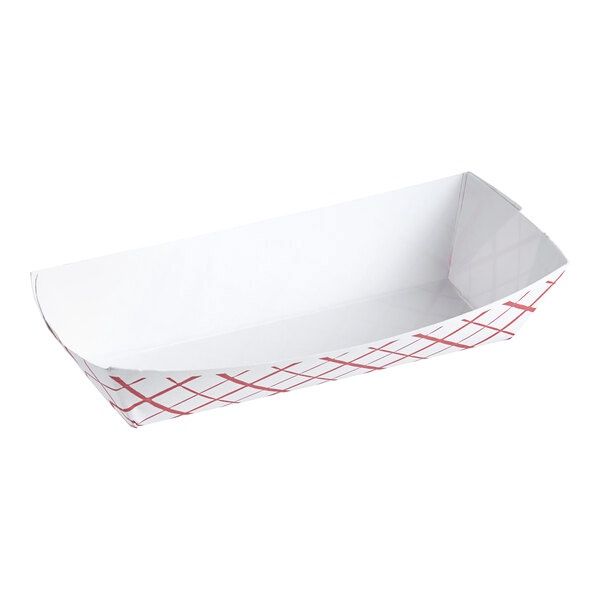 2lb Food tray Red Check 1000 Ct.