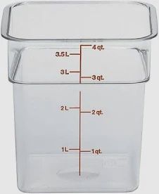 4 Qt. Clear Cambro  with lid
