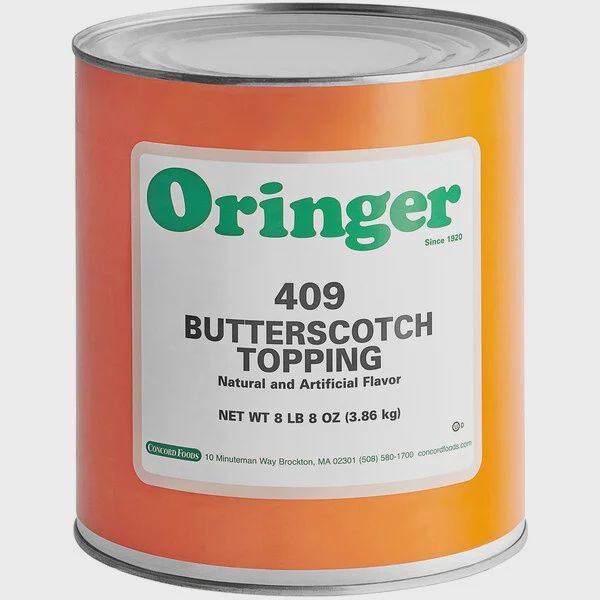 Oringers Butterscotch Topping #10 Can