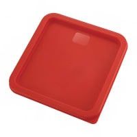 Winco Square Cover for 6&amp;8 qt Storage Containers, Polyethylene, Red