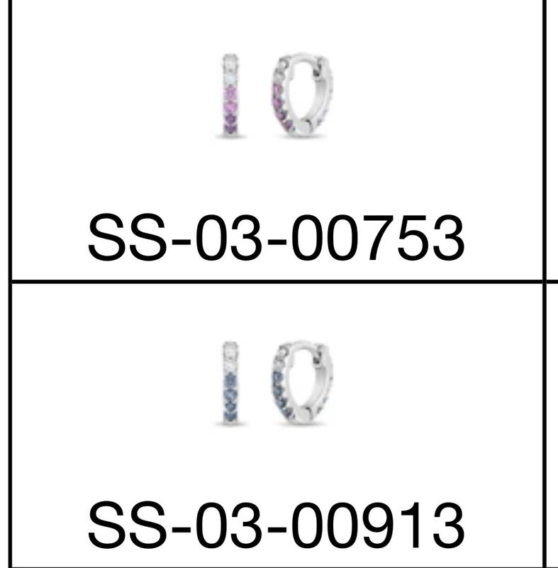 Silver Colorful Hoops Earring