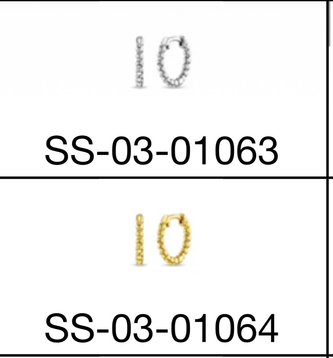 Silver Hoops with Ball