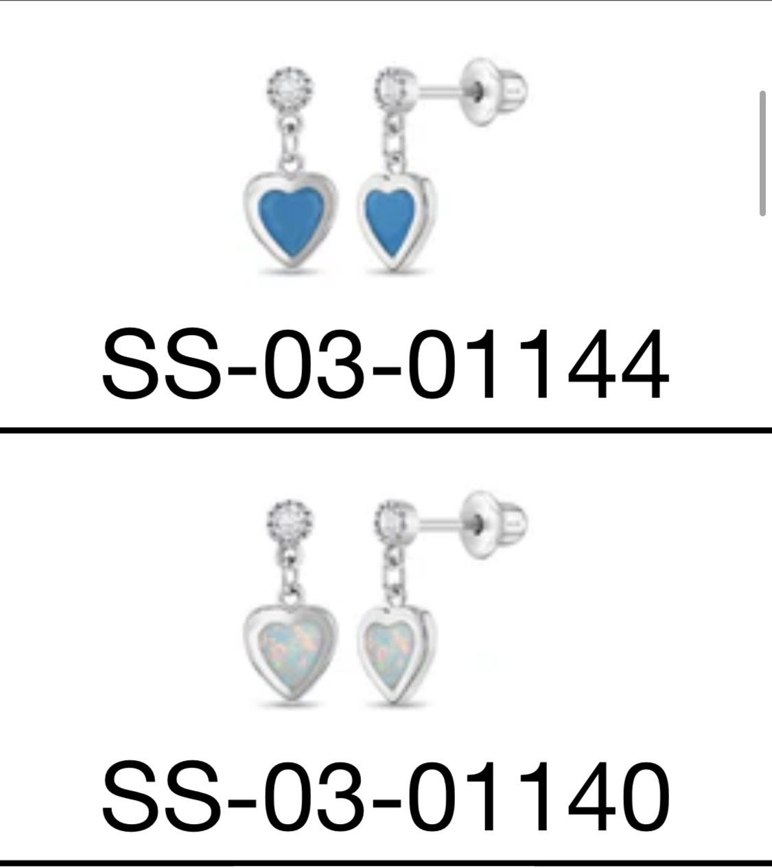 Silver Heart Earrings