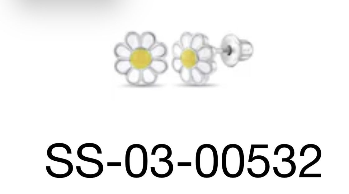 Silver Daisy Earrings