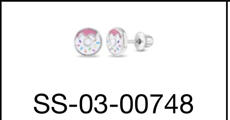 Silver Donut Earring