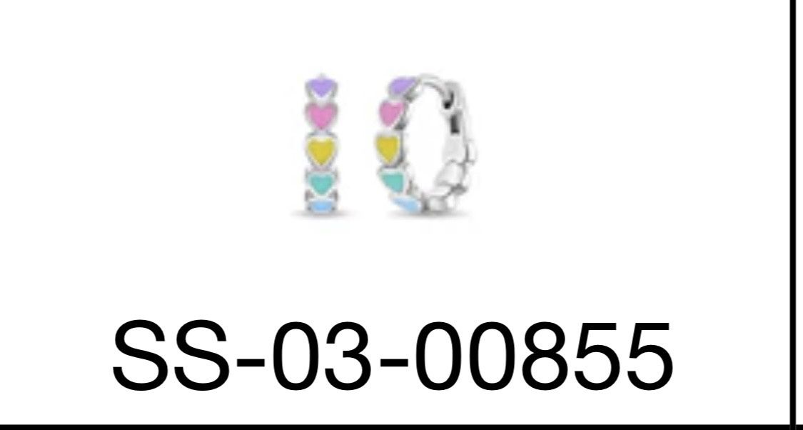 Silver Heart Hoop Earring