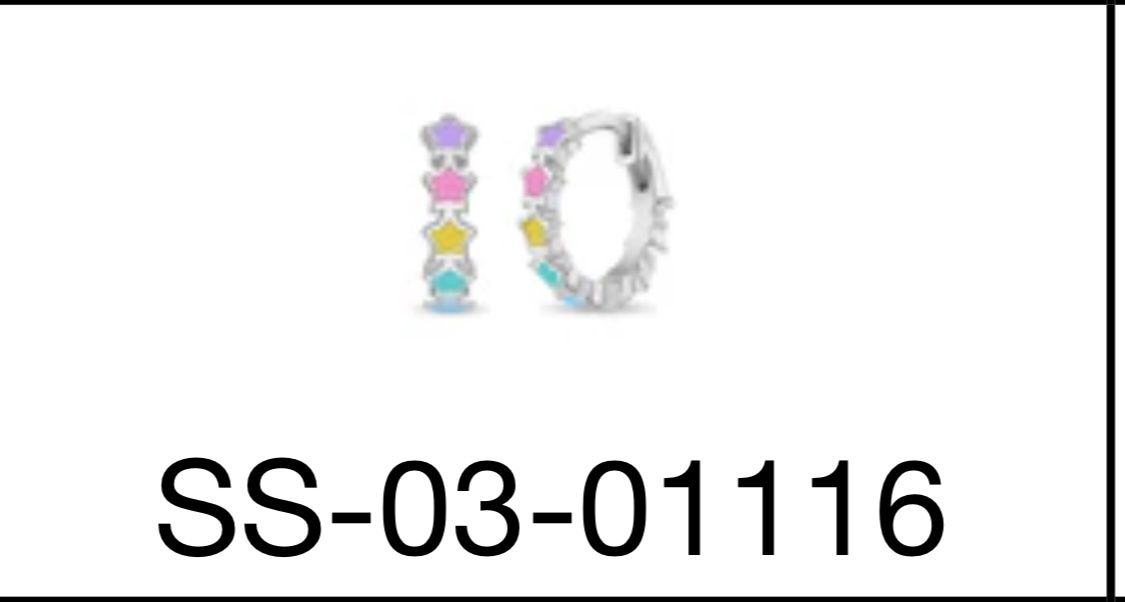 Silver Star Hoop Earring