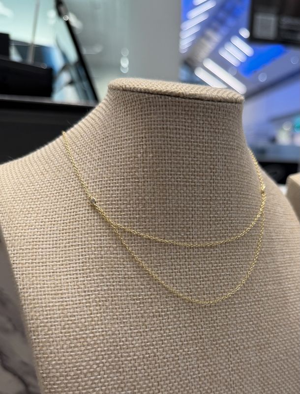 Gold Plated Silver Double Necklace