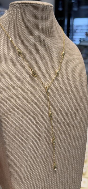 Teardrop Y Necklace Silver GP