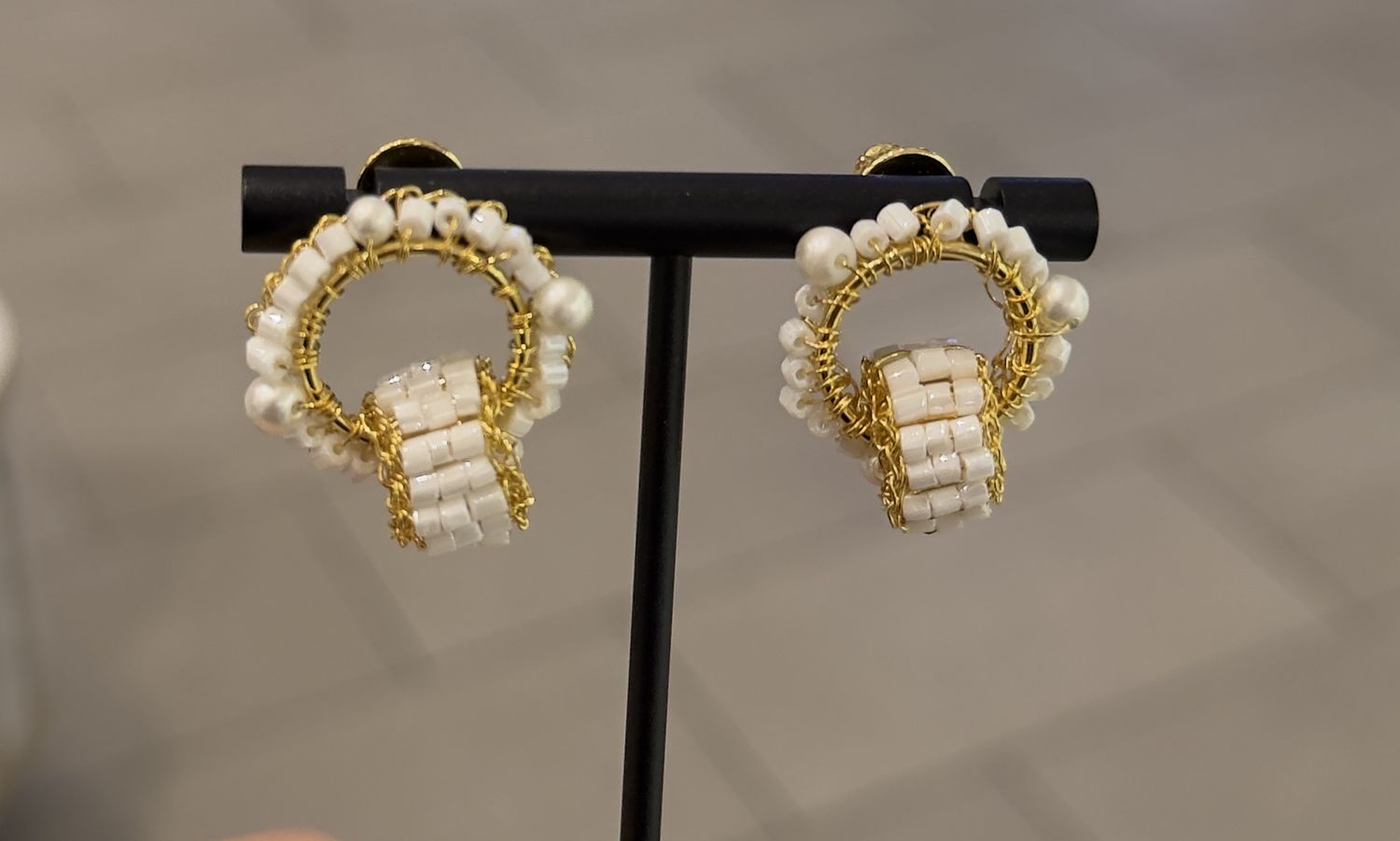 Brass Roller Earrings