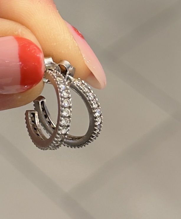 Silver Half Hoop Earring