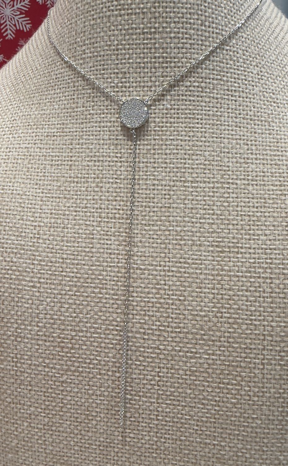 Long Circle Sil Necklace