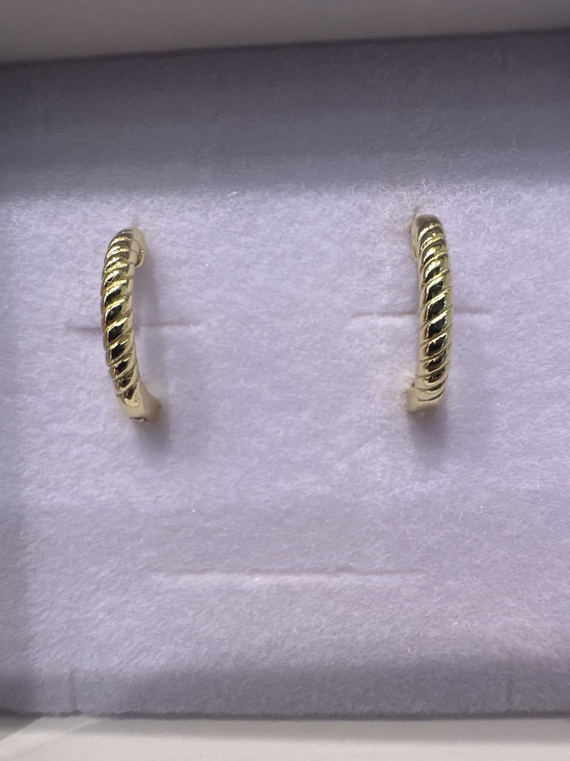 Twisted Rope Hoop Gold Earring