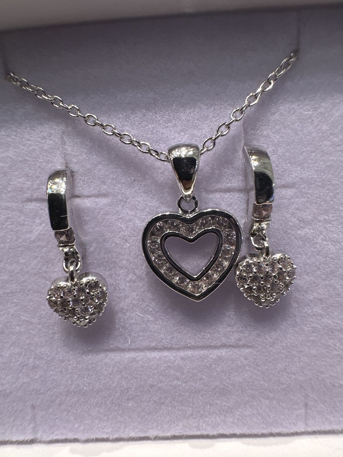 Heart Shape Cubic Zirconia Set