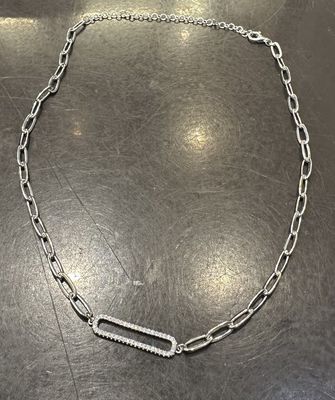 Long Chain Silver Necklace