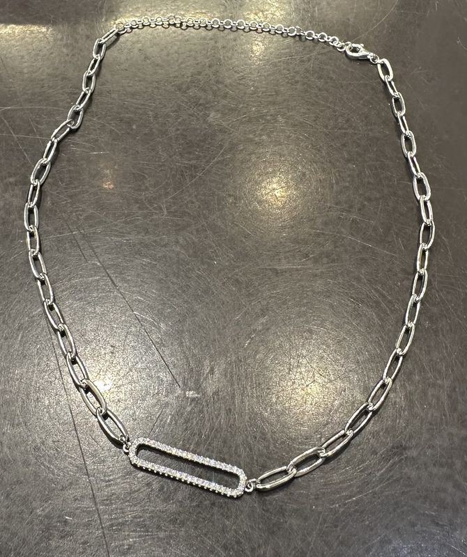 Long Chain Silver Necklace