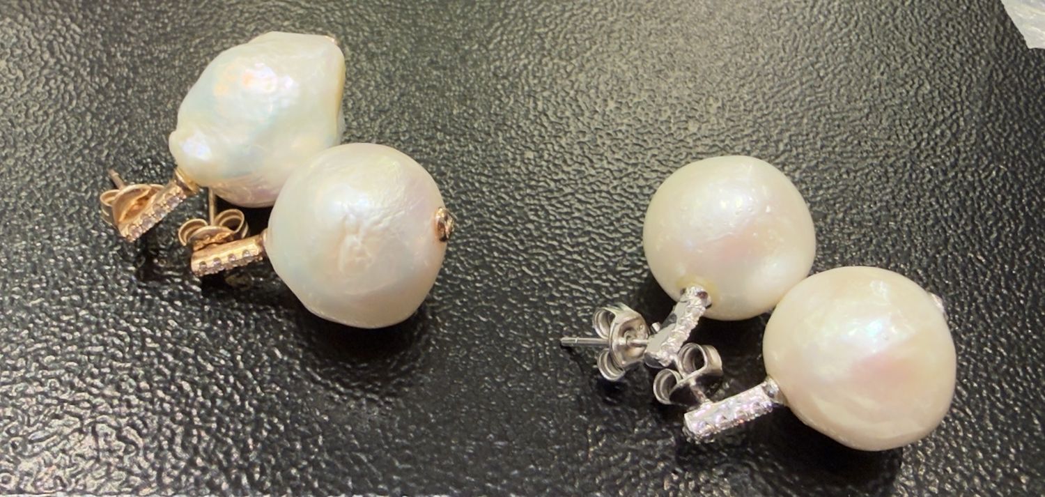 Huge Pearl Earrings