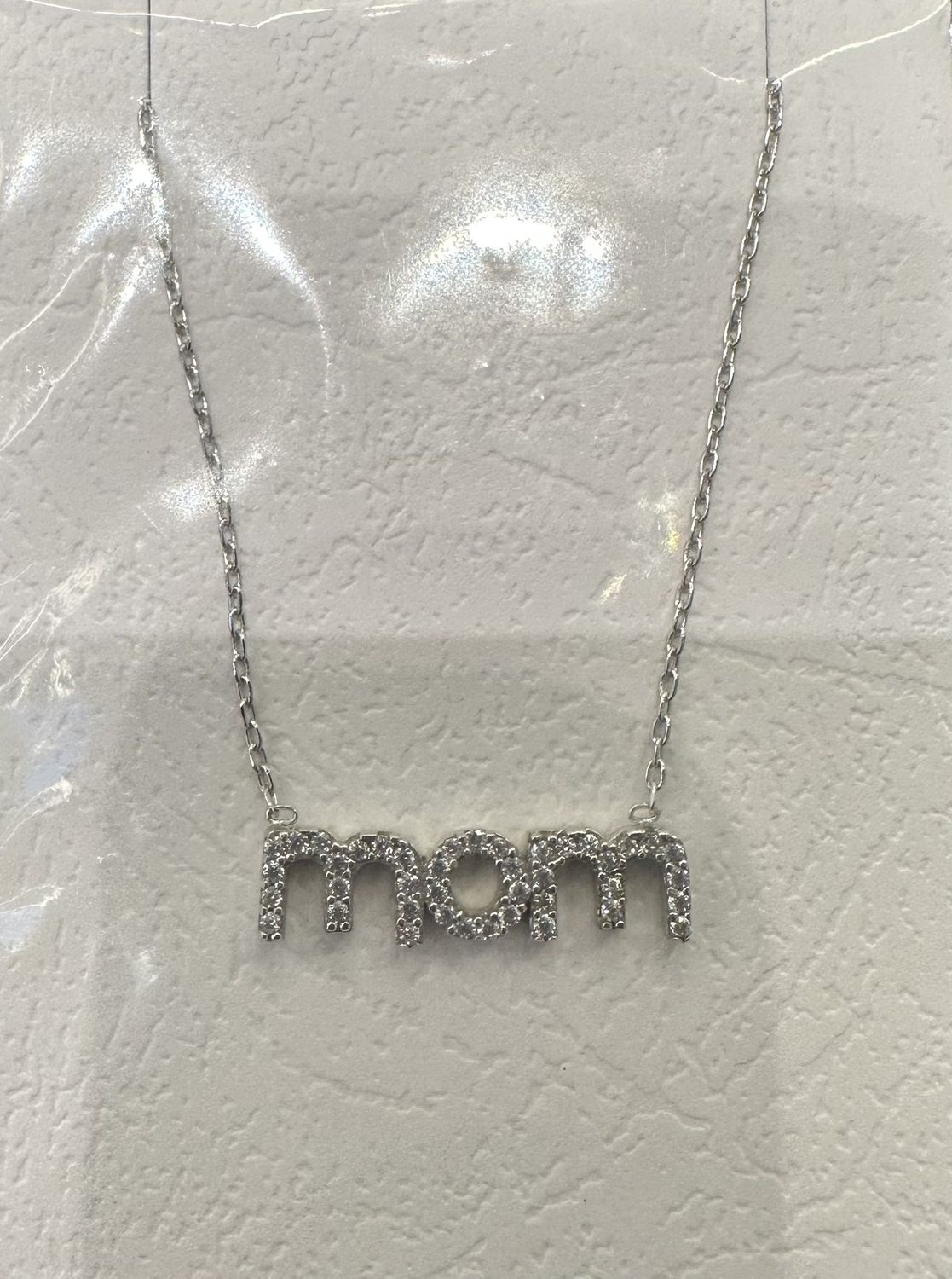 Mom Necklace w/Stone