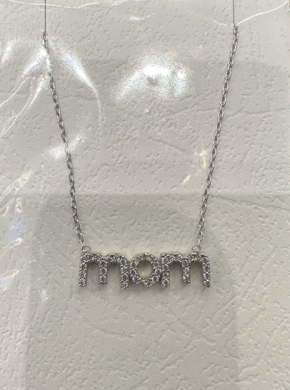 Mom Necklace w/Stone