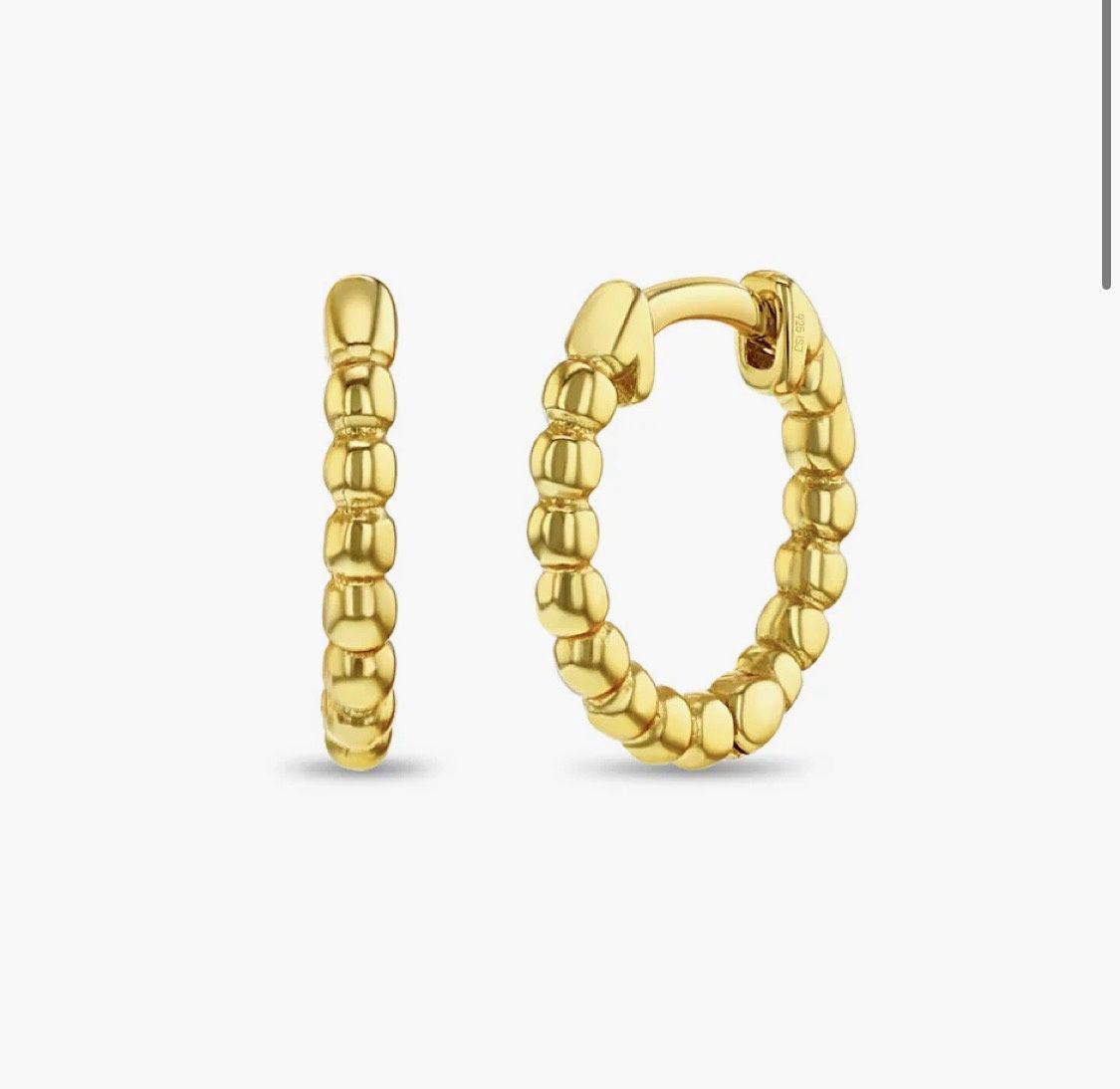 Silver Hoops with Ball