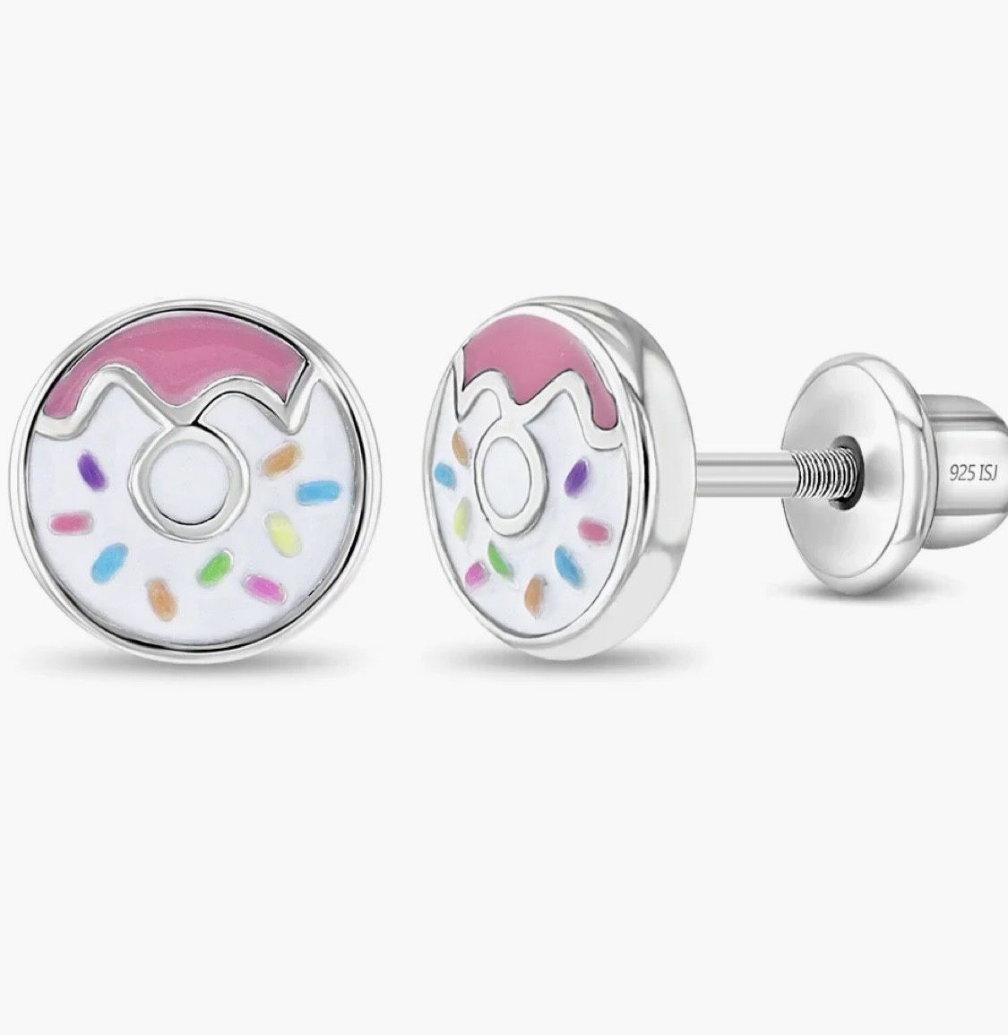 Silver Donut Earring