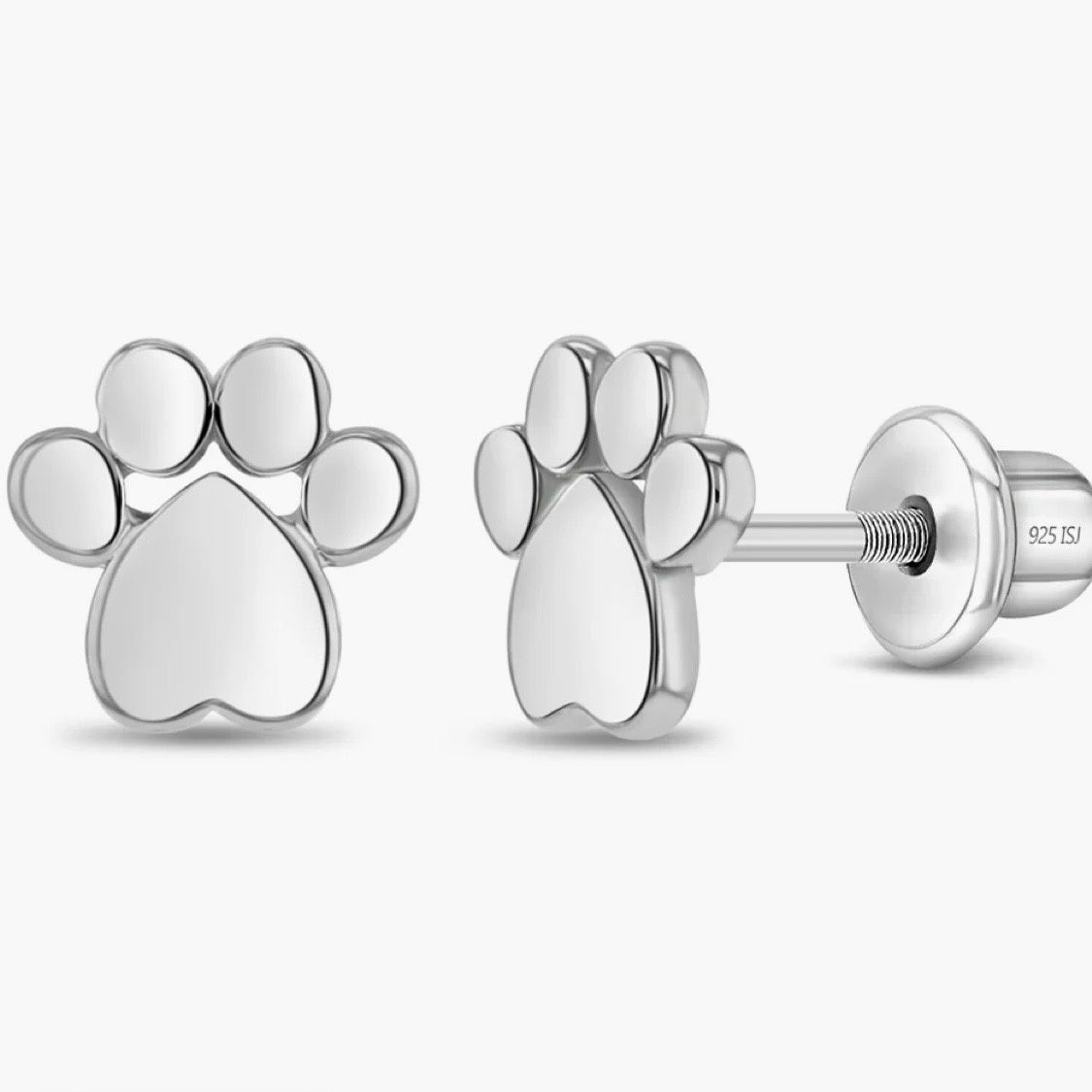 Silver Paw Earring