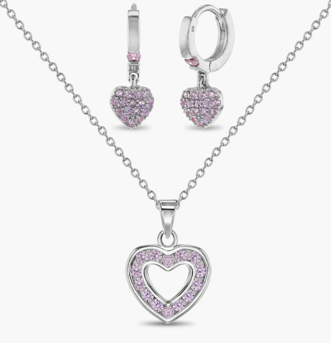 Heart Shape Cubic Zirconia Set
