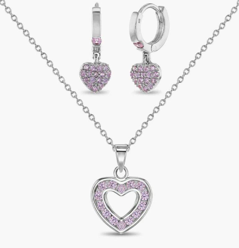 Heart Shape Cubic Zirconia Set