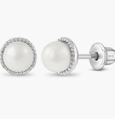 Pearl Silver Baby Earring