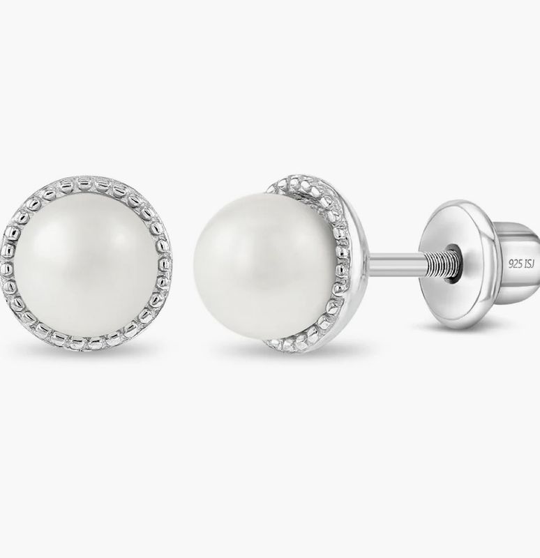 Pearl Silver Baby Earring