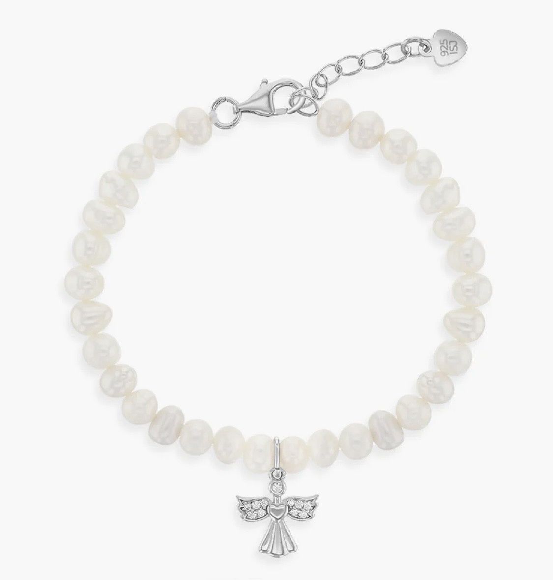 Angel pearl silver bracelet