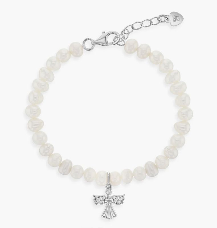 Angel pearl silver bracelet