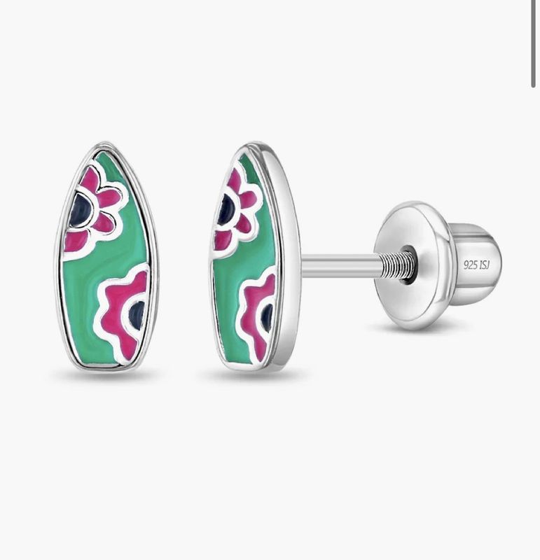 Surf Silver Earring