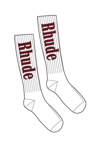 RHUDE VERTICAL LOGO SOCK