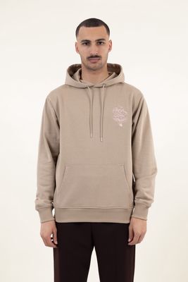 Le Hoodie Slogan Vignes Beige