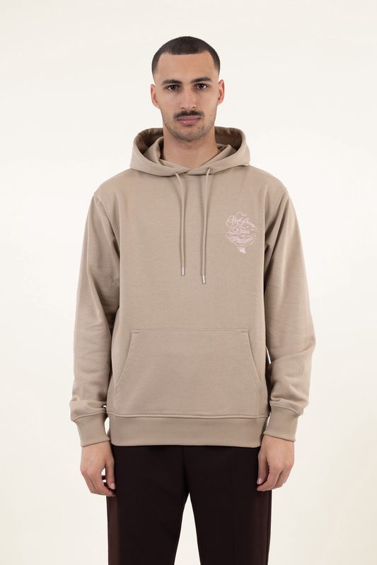 Le Hoodie Slogan Vignes Beige
