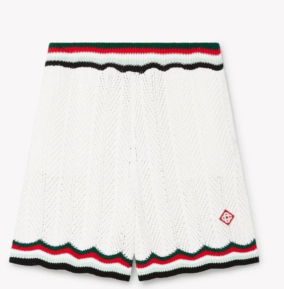 CHEVRON FAUX CROCHET SHORTS