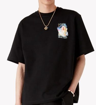 GALACTIC CONNECTION PRINTED OVERSIZED T SHIRT